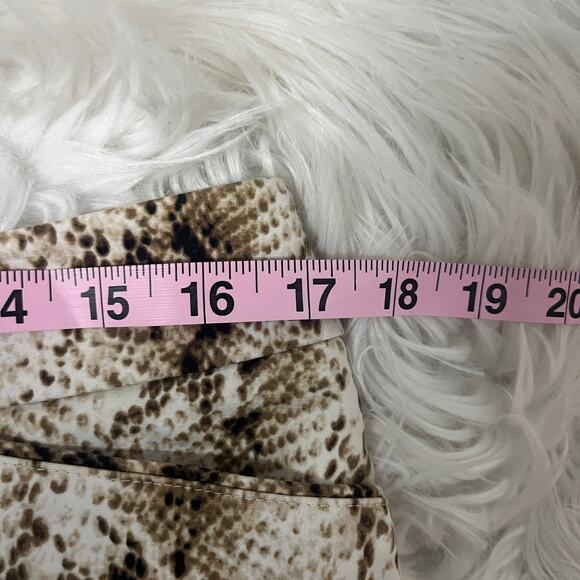 White House Black Market Black and Tan Snake Print Slim Ankle Pants 10R - Picture 5 of 7